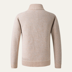 Cala Luna Men's Stand-Collar Knit Zip Cardigan