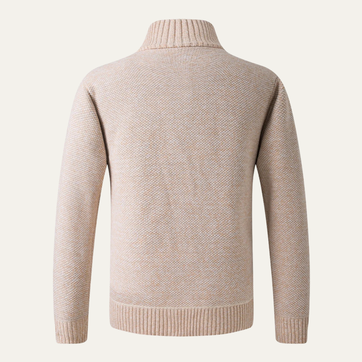 Cala Luna Men's Stand-Collar Knit Zip Cardigan