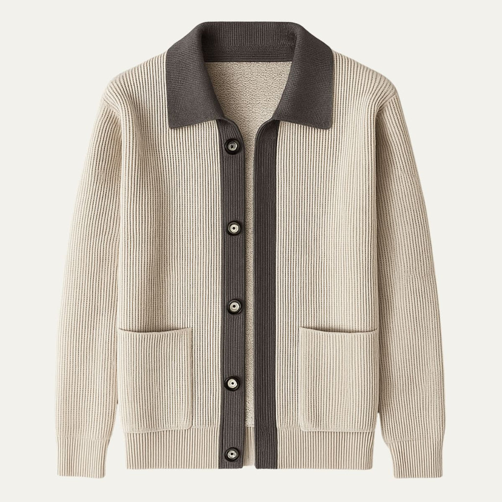 Inverness Knit Cardigan for Men, Regular Fit with Pockets