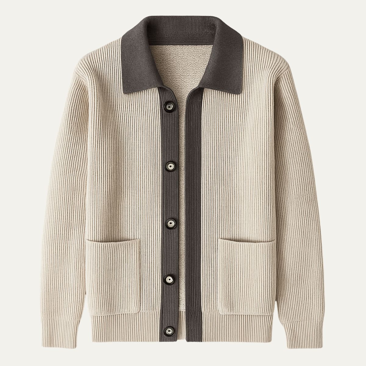 Inverness Knit Cardigan for Men, Regular Fit with Pockets