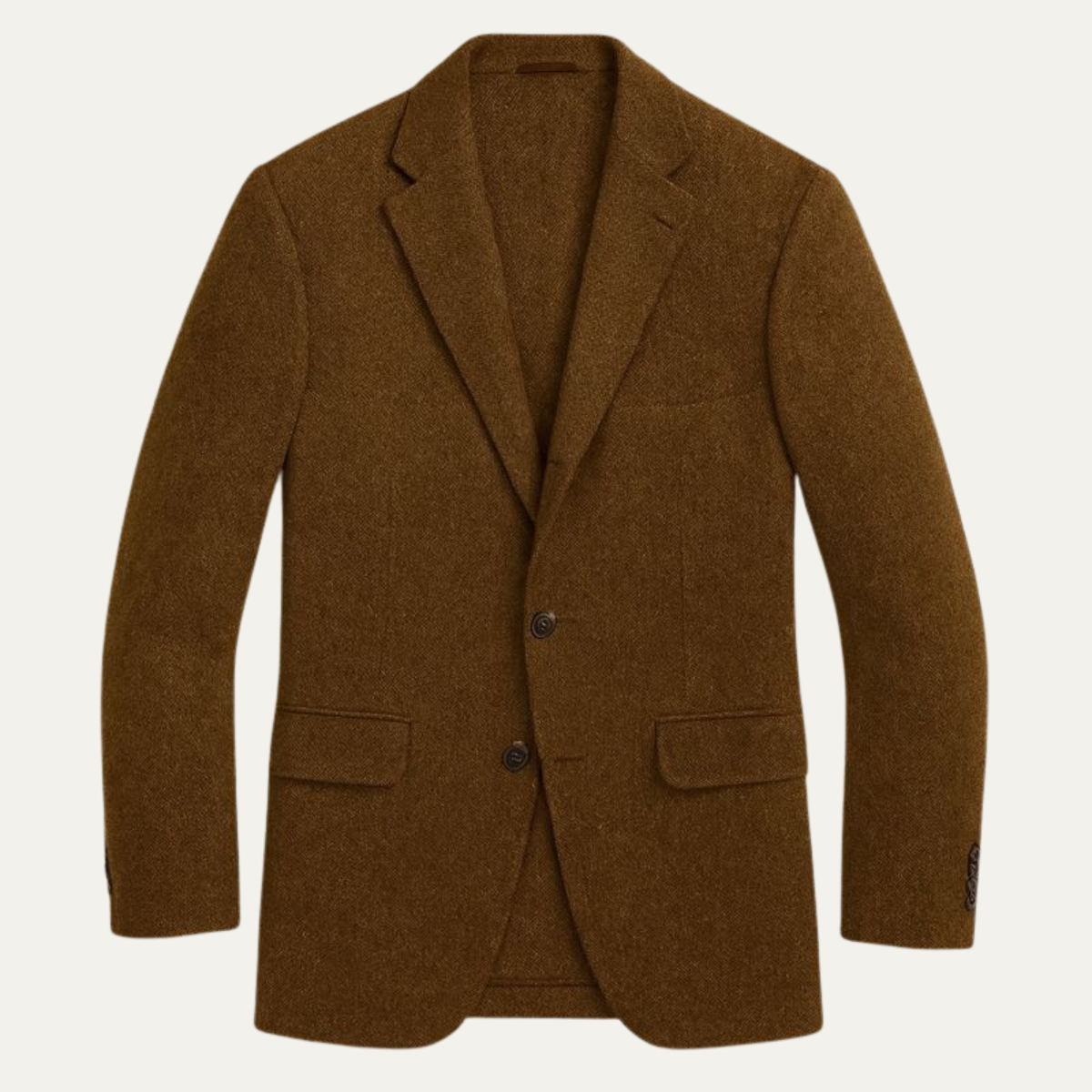 Crotone Men's Single-Breasted Herringbone Wool Tweed Blazer