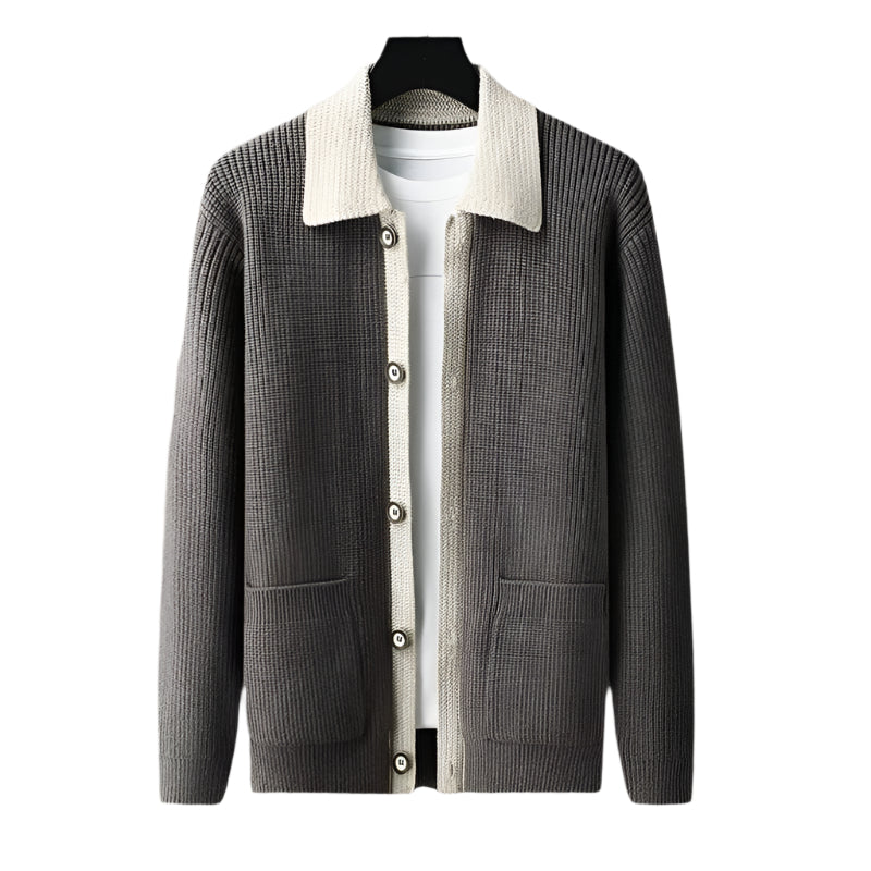 Inverness Knit Cardigan for Men, Regular Fit with Pockets