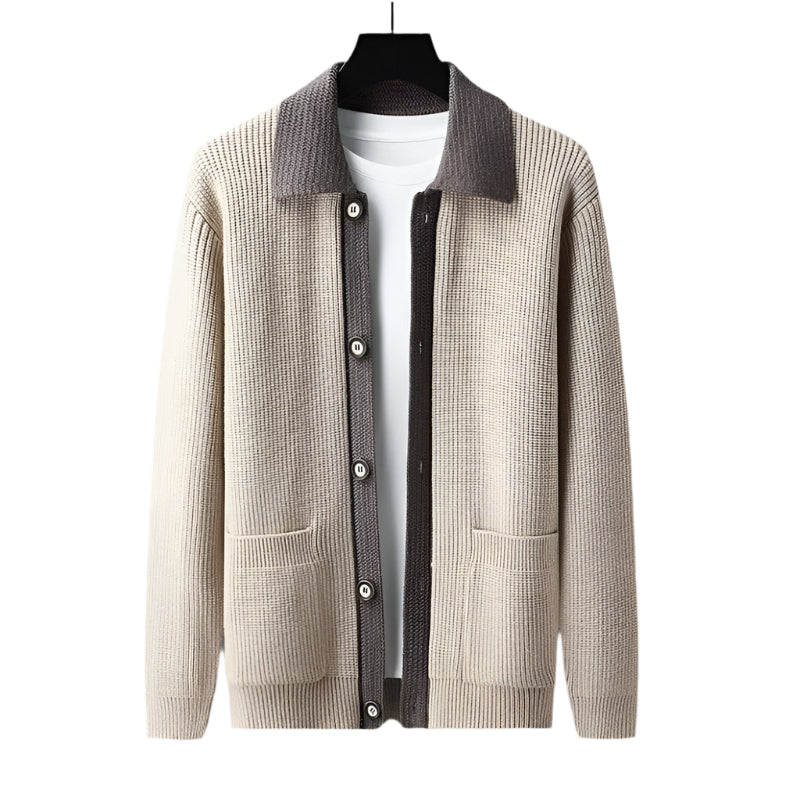 Inverness Knit Cardigan for Men, Regular Fit with Pockets