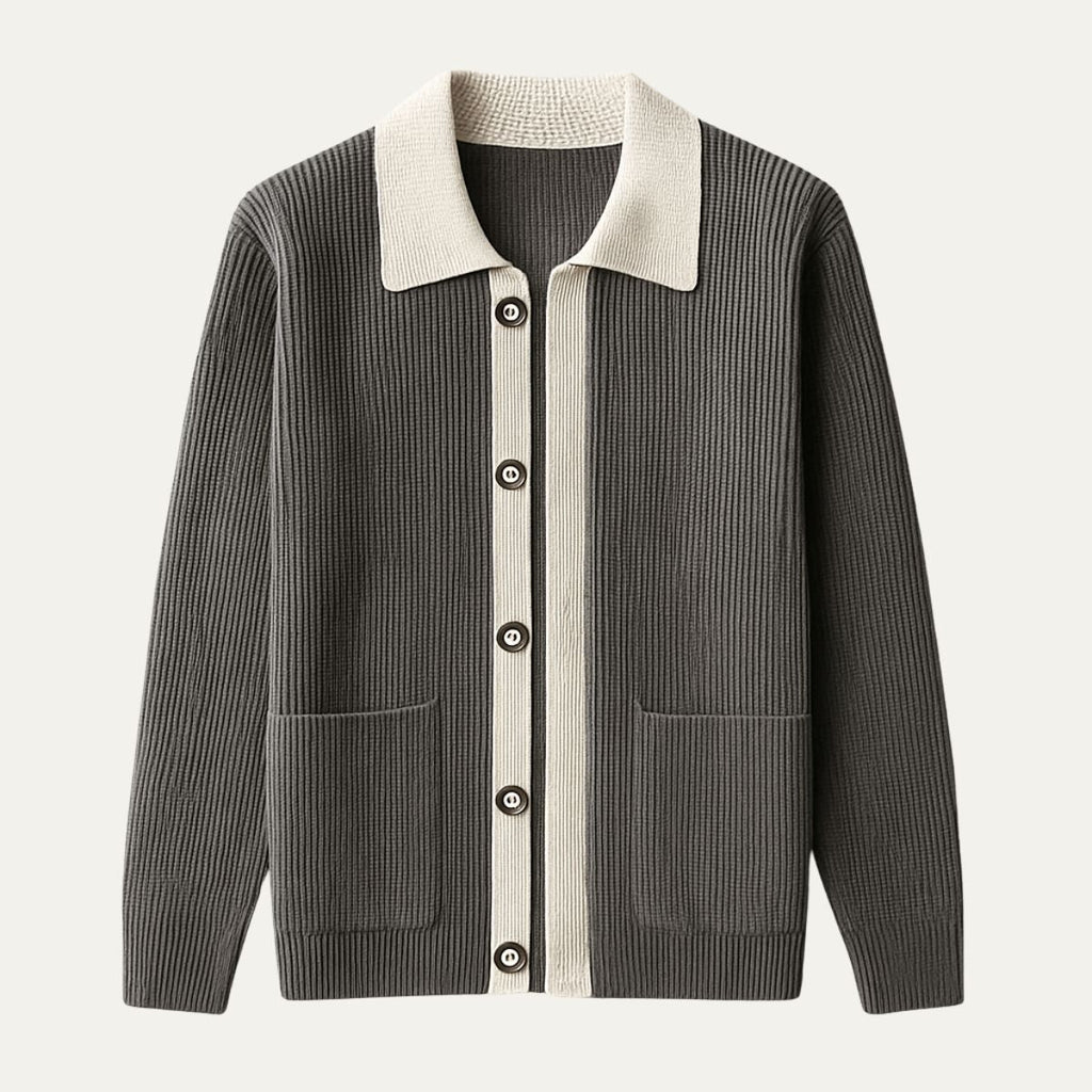 Inverness Knit Cardigan for Men, Regular Fit with Pockets