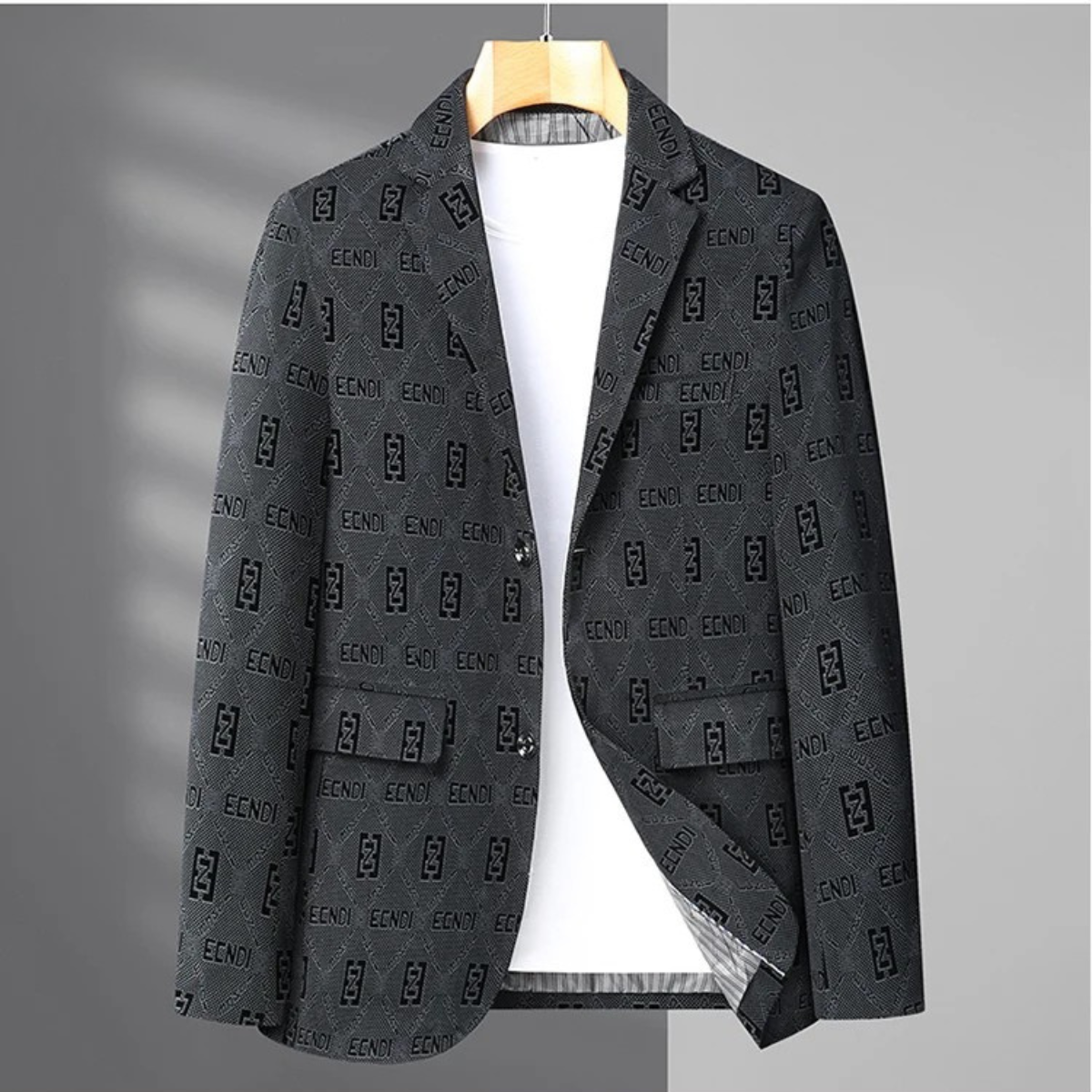Kentmere Men's Oversized Houndstooth Wool Blend Jacket
