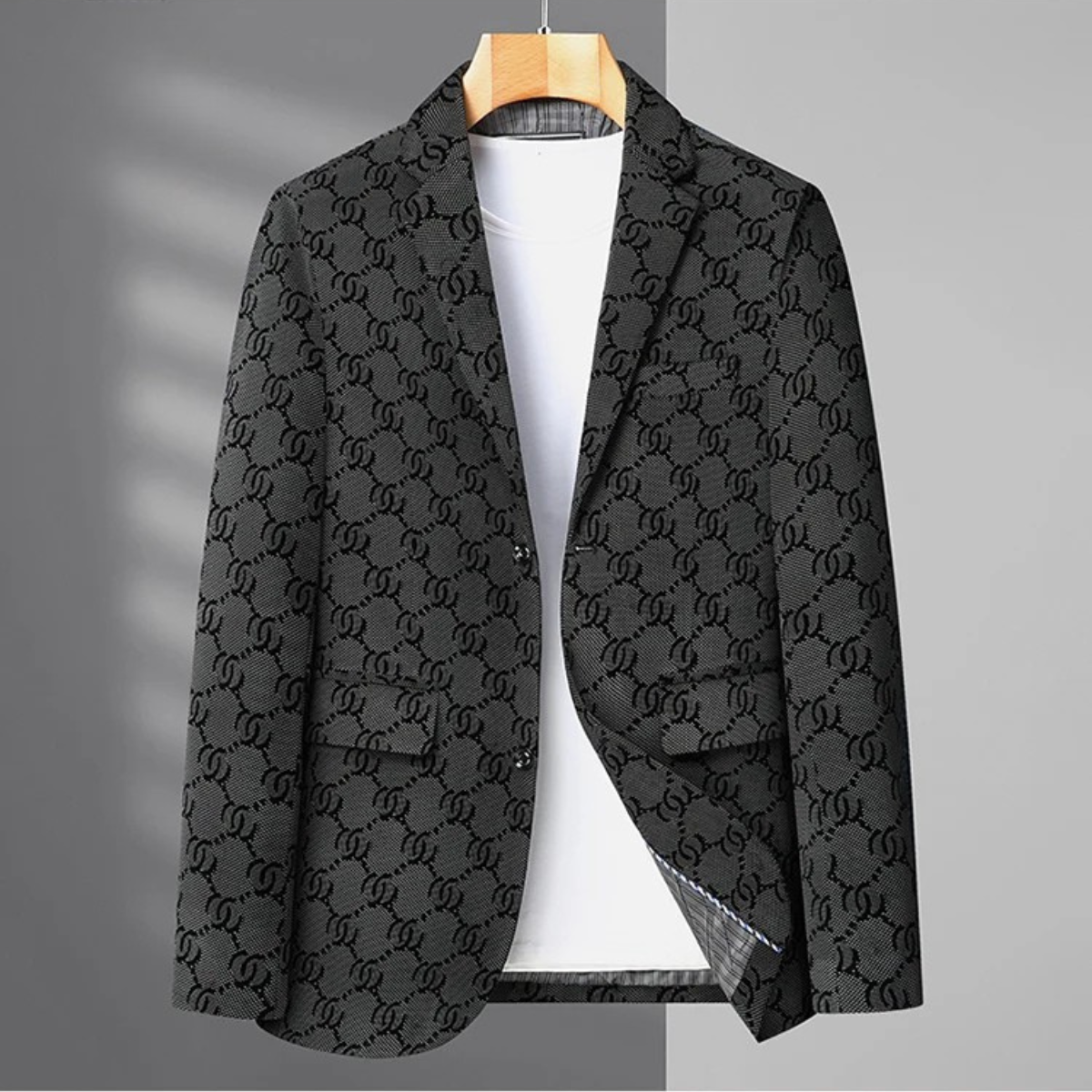 Kentmere Men's Oversized Houndstooth Wool Blend Jacket