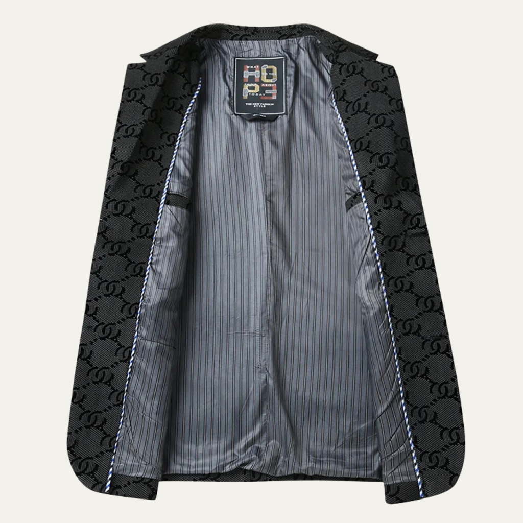 Kentmere Men's Oversized Houndstooth Wool Blend Jacket