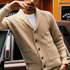 Pembroke Men's Shawl-Collar Knit Button-Up Cardigan