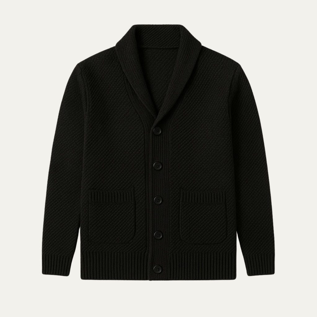Pembroke Men's Shawl-Collar Knit Button-Up Cardigan